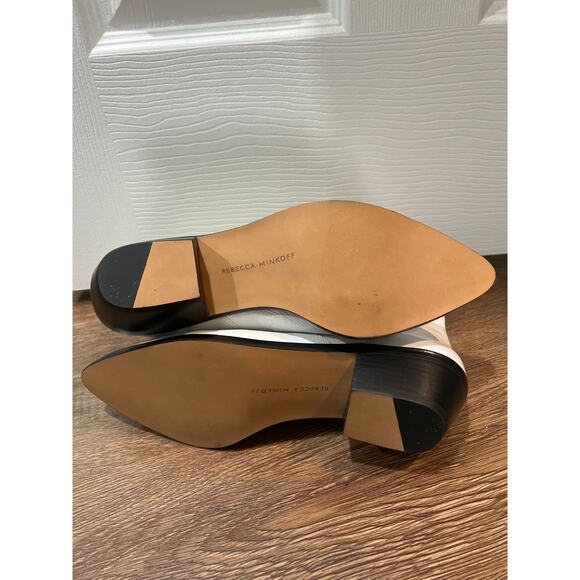Rebecca Minkoff Women's Kaidienne Pointed Toe Leather Low-Heel Booties 7.5 - Picture 11 of 12